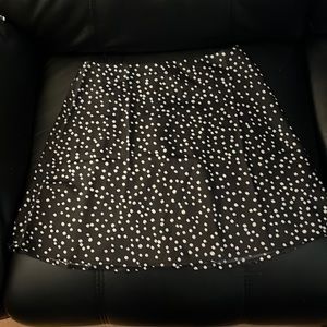 Cotton:On Black with White Dots Skirt Size XS NWT